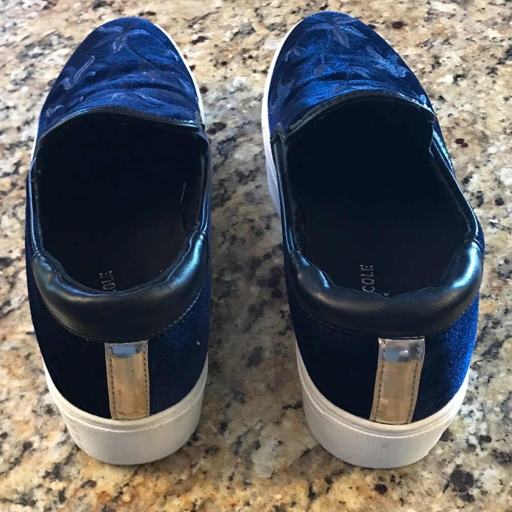 Kenneth Cole Alesy Platform Blue Velour - Picture 6 of 7